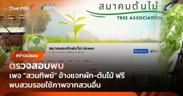 ตรวจสอบพบ : เพจปลอมยิงโฆษณาอ้างแจก “ผัก-ต้นไม้” ฟรี พบคนหลงดูกว่า 6 ล้านครั้ง