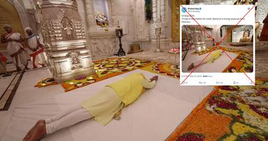 ตรวจสอบแล้ว: ภาพนายกฯ อินเดีย กราบขอพรหลังปากีสถานโต้กลับ แท้จริงเป็นภาพเก่าขณะสวดมนต์ก่อนหาเสียง สส.