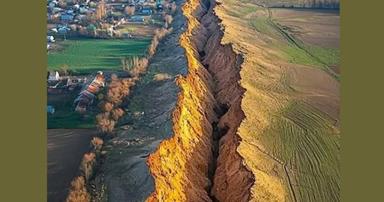 Verified: An image claiming to show the “Sagaing Fault” has been shared over a thousand times — but it turns out to be AI-generated.