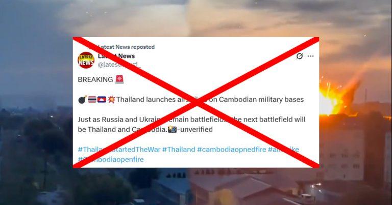 Verified: Fake clip of Thai-Cambodian war actually shows Russia attacking Ukraine