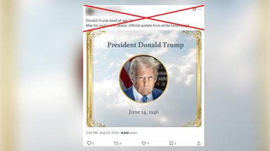 ตรวจสอบแล้ว: โพสต์อ้างทรัมป์เสียชีวิต ทำเนียบขาวยืนยัน ปธน.เพียงป่วยโรคหลอดเลือดดำ